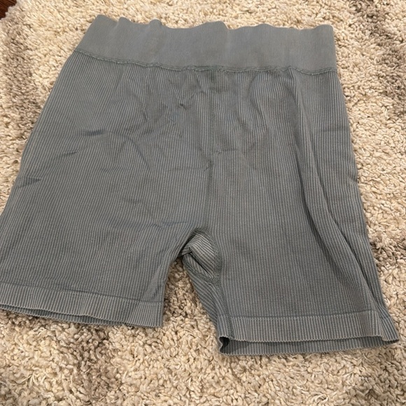 Mint Green L SO Biker Shorts Ribbed - Picture 2 of 3